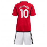Manchester United Marcus Rashford #10 Hemmadräkt Barn 2023-24 Kortärmad (+ Korta byxor)